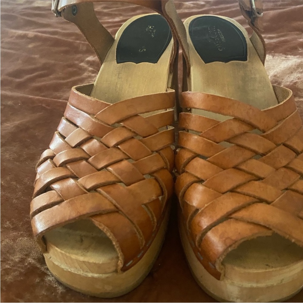 Swedish Hasbeens braided tall sandals 37 US 7 - Picture 3 of 6